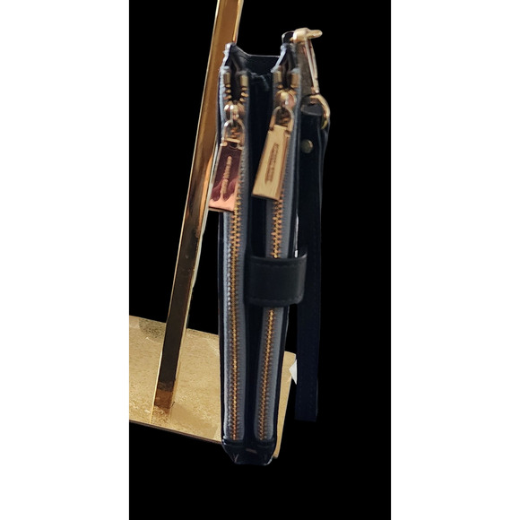 Michael Kors Adele Small Double Zip Phone Wristlet Wallet clutch Pale Blue - Picture 3 of 6